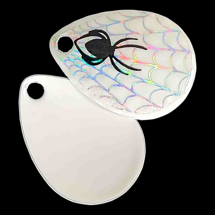 Bago Lures white size 3 Colorado Blade with white back.
