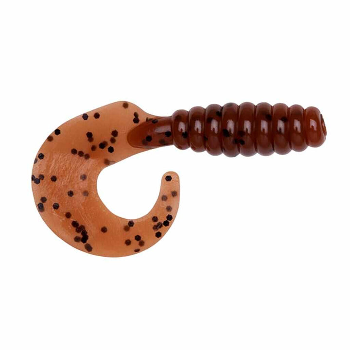 Carolina Pumpkin YUM Grub fishing lure.