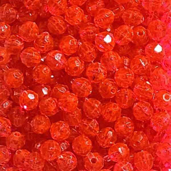 Bago Lures 6mm Faceted Salmon Pink Beads.