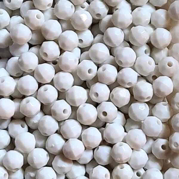 Bago Lures 6mm Faceted White Beads.