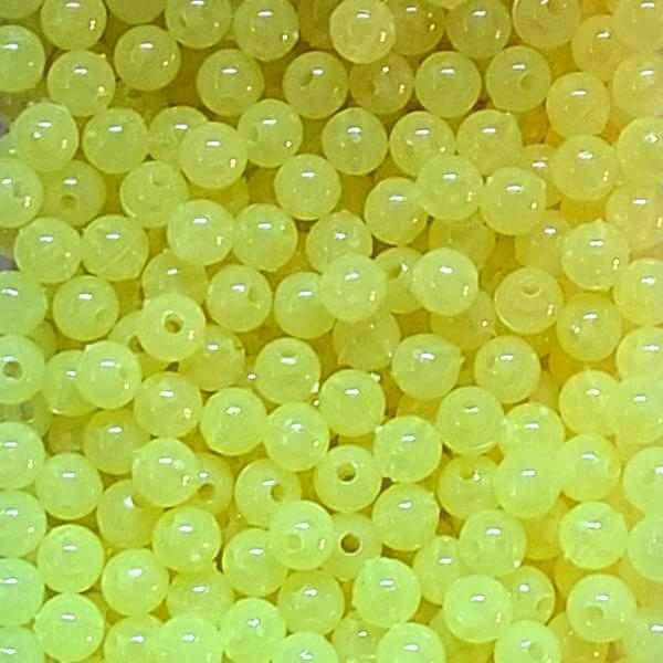 Bago Lures 6mm Glow Chartreuse Round Beads.