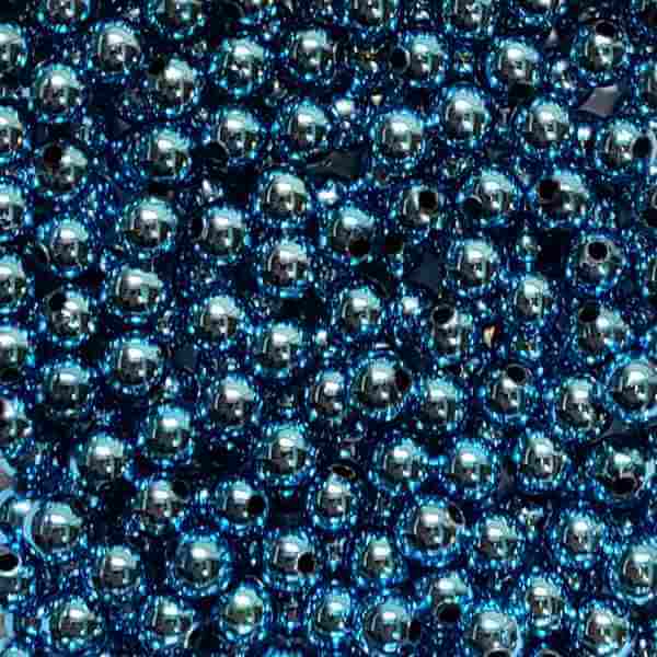 Bago Lures 6mm Metallic Blue Round Beads.
