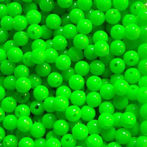 Bago Lures 6mm Solid Green Round Beads.
