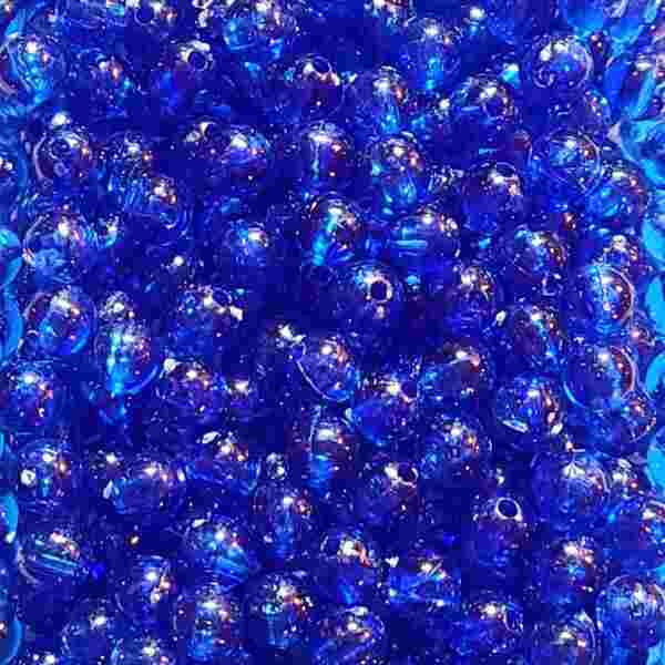Bago Lures 6mm Transparent Blue Round Beads.