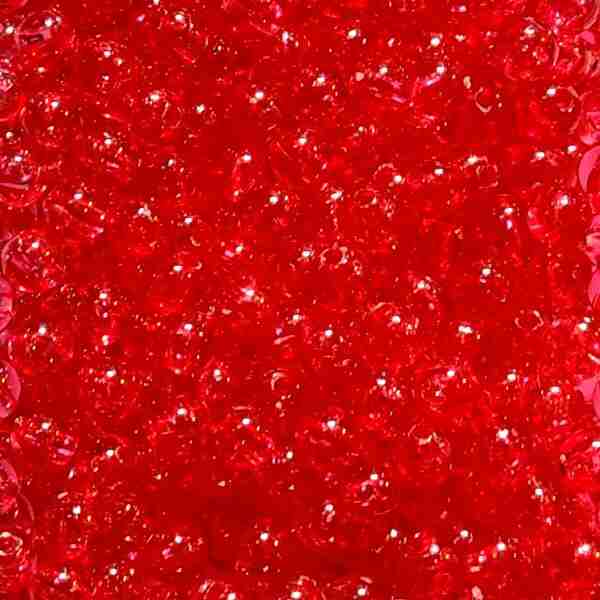 Bago Lures Transparent Cherry Red Round Beads.