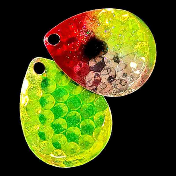 Bago Lures Antifreeze Clown Deep Cup Colorado Blade with antifreeze back.