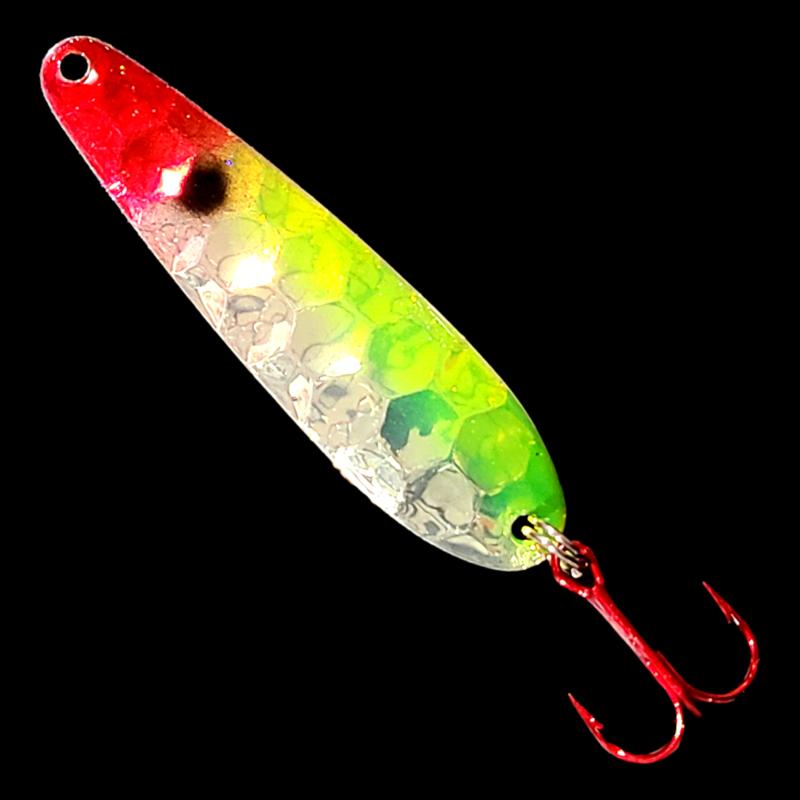 Bago Lures Antifreeze Clown Walleye Whisperer Flutter Spoon.