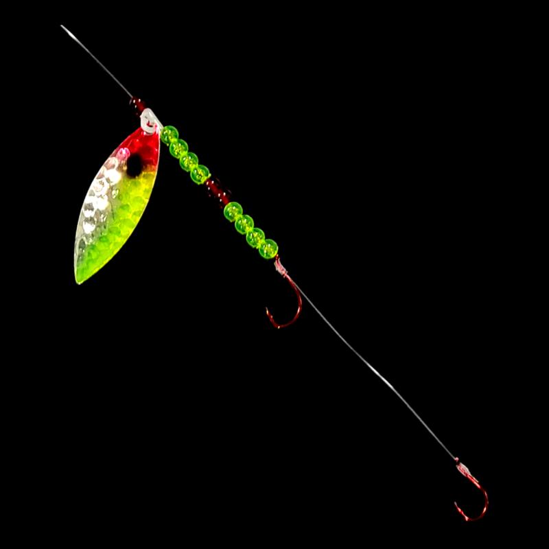 Bago Lures Antifreeze Clown Walleye Whisperer Willow Leaf Blade Crawler Harness.