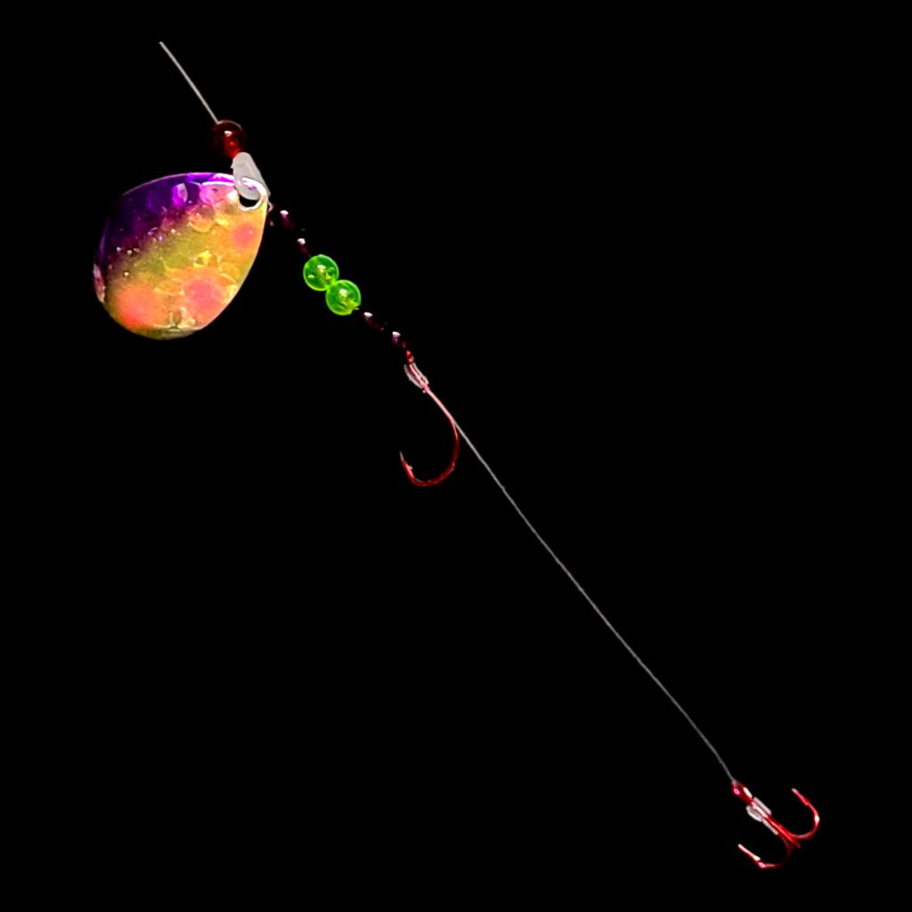 Bago Lures Antifreeze Jelly Crawler Harness with treble hook.