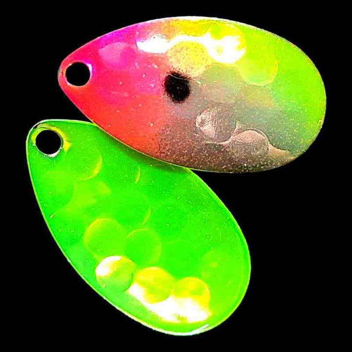 Bago Lures Antifreeze Lemonade Clown Indiana Spinner Blade with antifreeze back.
