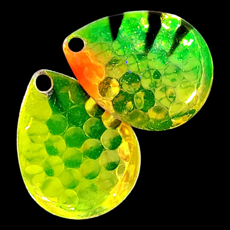 Bago Lures Antifreeze Perch Walleye Whisperer Deep Cup Colorado Blade with antifreeze back.