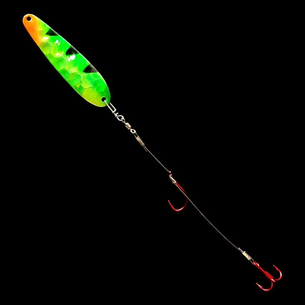 Bago Lures Antifreeze Perch Spoon Harness.