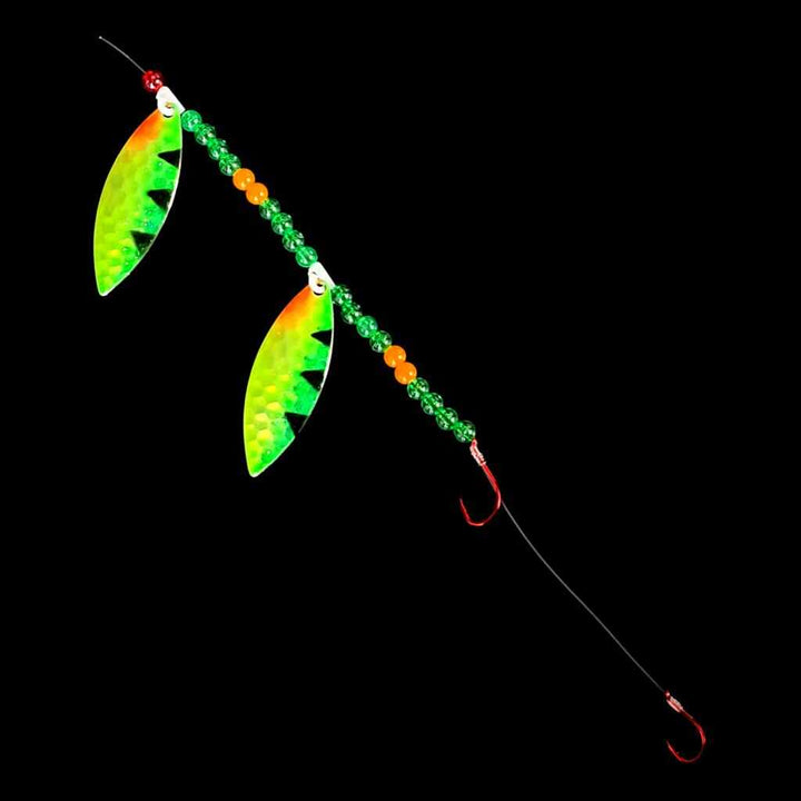 Bago Lures Antifreeze Perch Tandem Willow Leaf Harness.