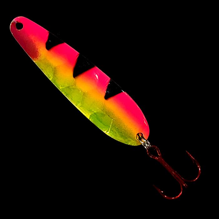 Bago Lures Pink Antifreeze Dragon Flutter Spoon.