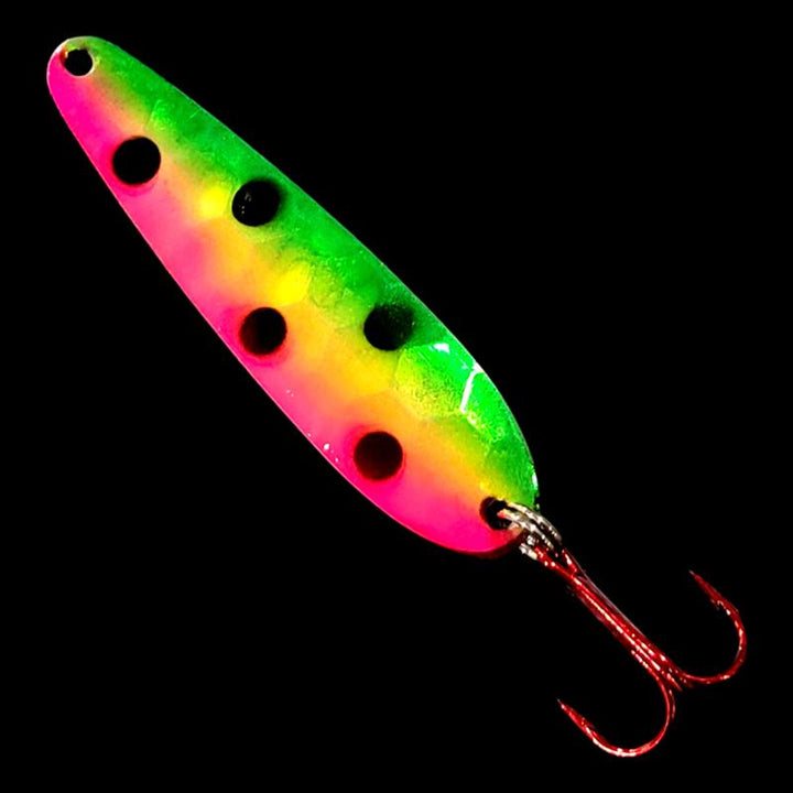 Bago Lures Antifreeze Watermelon Walleye Whisperer Flutter Spoon.