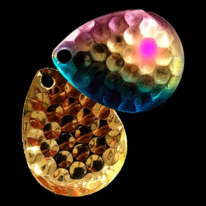 Bago Special Walleye Whisperer Deep Cup Colorado Blade with gold back.