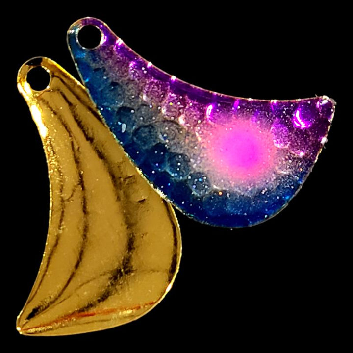 Bago Lures Bago Special Walleye Whisperer Hatchet Spinner Blade with gold back.