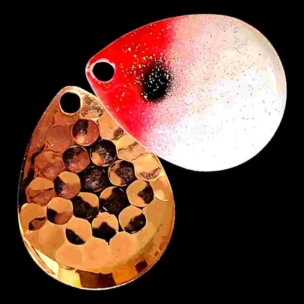 Bago Lures Bloody Nose Deep Cup Colorado Blade with copper back.