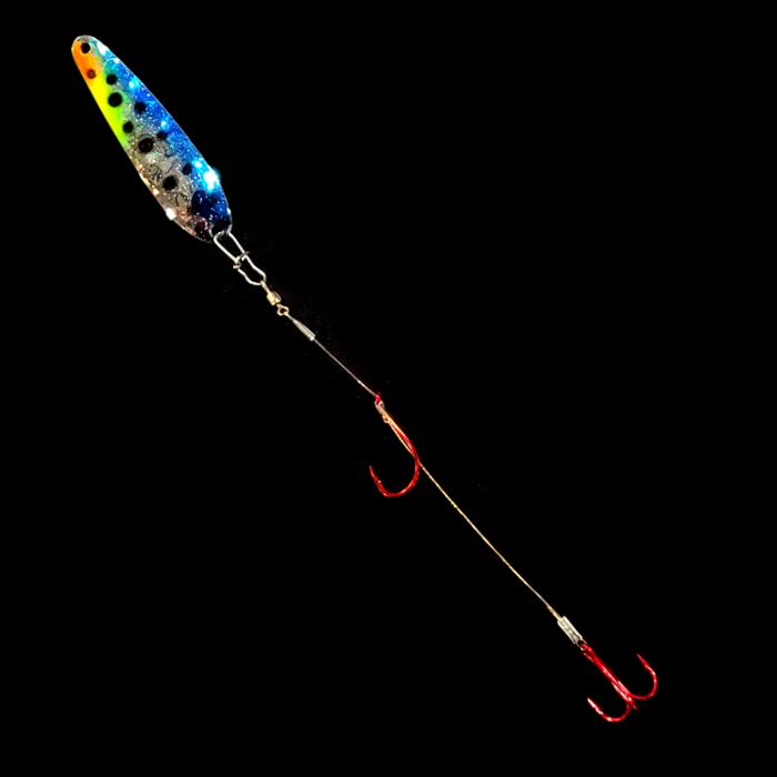 Bago Lures Blue Huckleberry Crawler Dancer Spoon Harness.