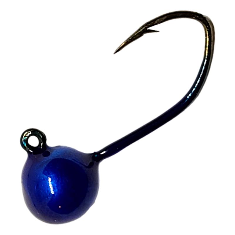 Bago Lures candy blue sickle hook panfish jig.