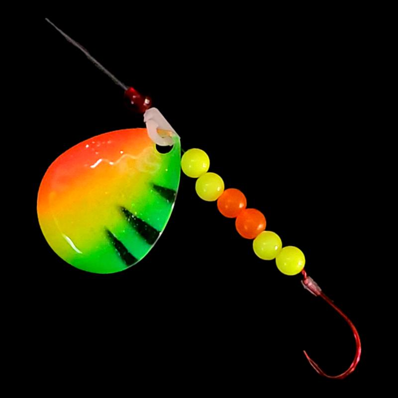 Bago Lures Firetiger Walleye Whisperer Spinner Rig.