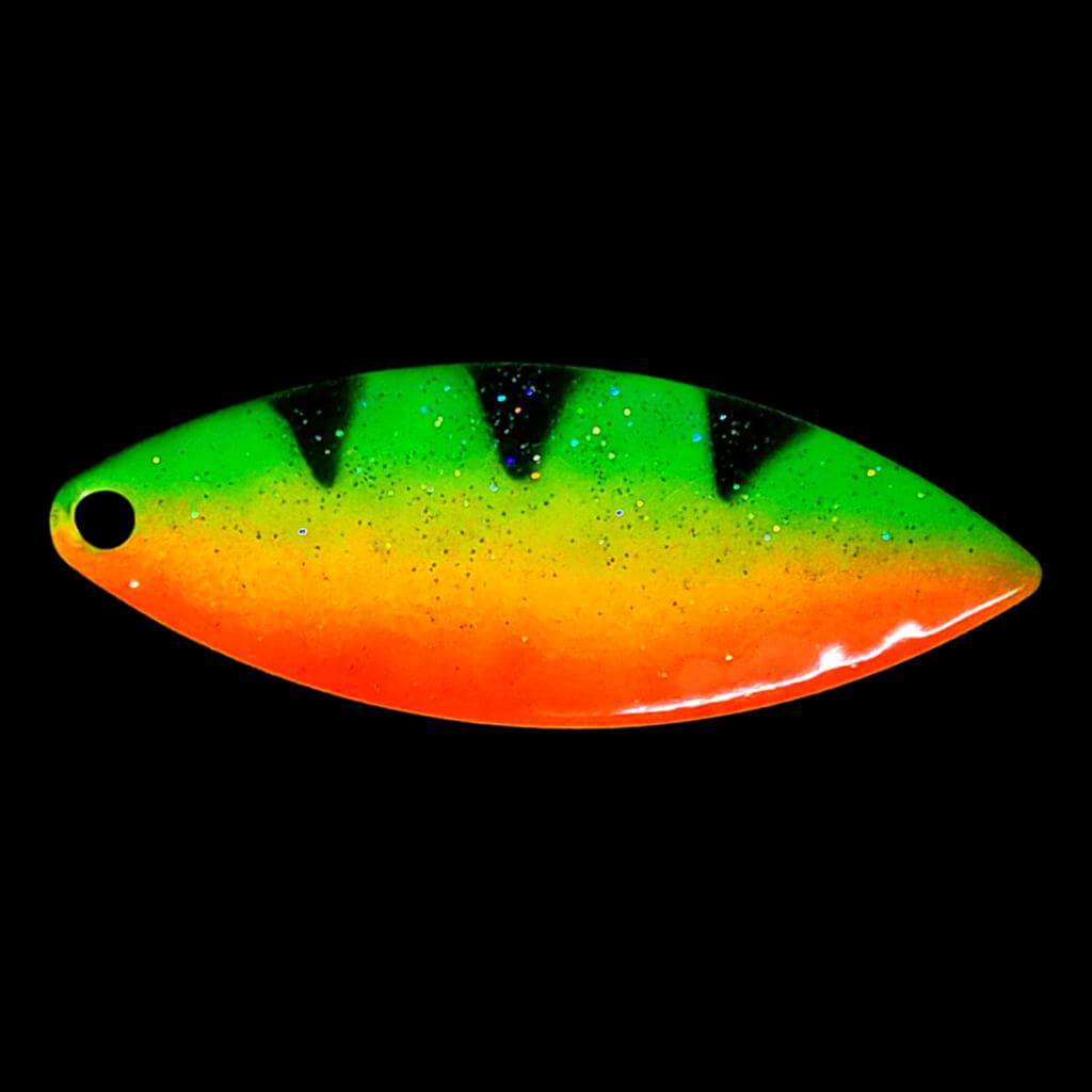 Bago Lures Firetiger Willowleaf Spinner Blade.