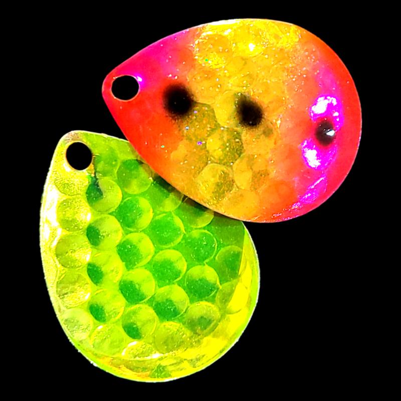 Bago Lures Freeze Out Walleye Whisperer Deep Cup Colorado Blade with antifreeze back.