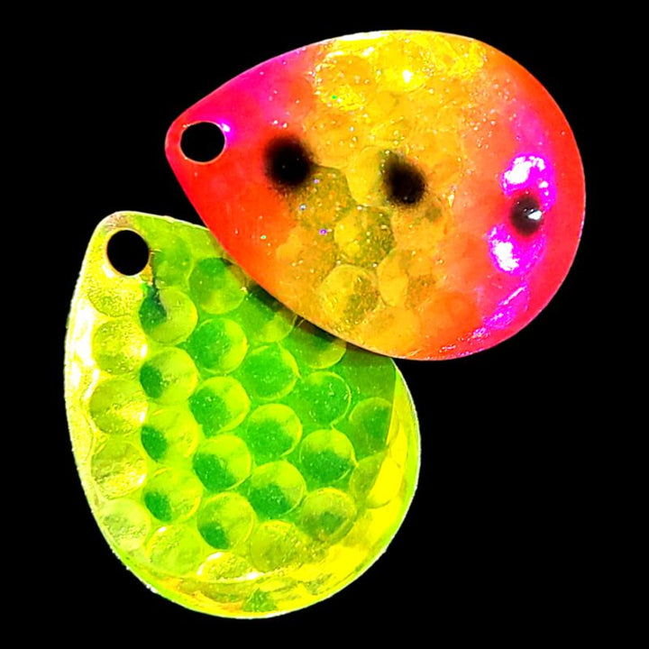 Bago Lures Freeze Out Walleye Whisperer Deep Cup Colorado Blade with antifreeze back.