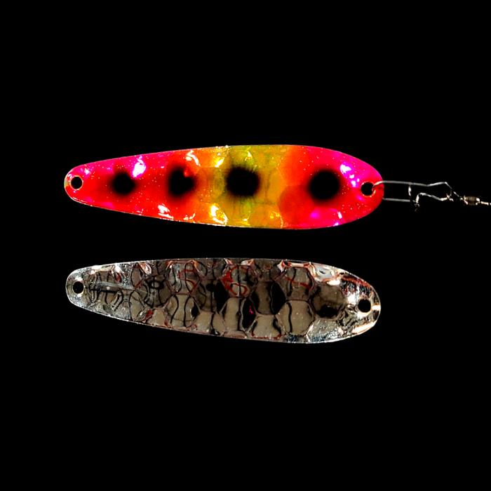 Freeze Out Crawler Dancer Spoon Harness with silver back.