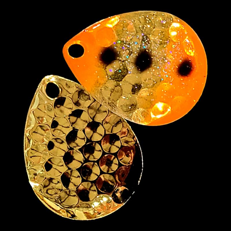 Bago Lures Gold Rush Walleye Whisperer Deep Cup Colorado Blade with gold back.