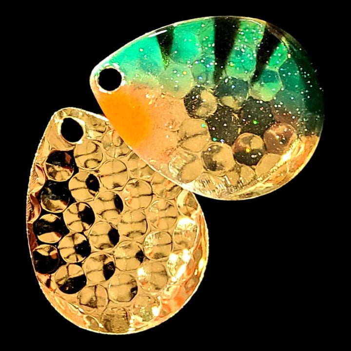 Bago Lures Golden Perch Walleye Whisperer Deep Cup Colorado Blade with gold back.