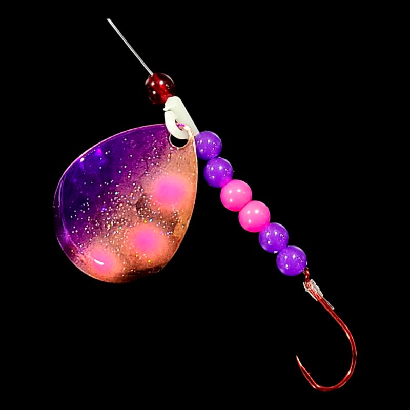 Bago Lures Grape Jelly Walleye Whisperer Spinner Rig.