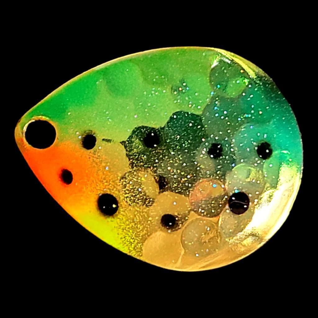 Bago Lures Green Huckleberry Deep Cup Colorado Blade.