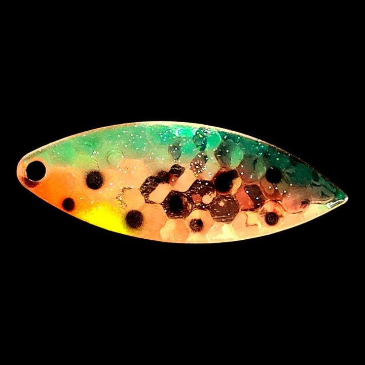 Bago Lures Green Huckleberry Willowleaf Spinner Blade.