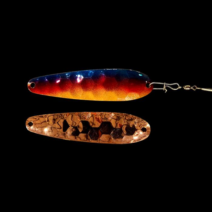 Metallic Superman Crawler Dancer Spoon Harness with copper back.