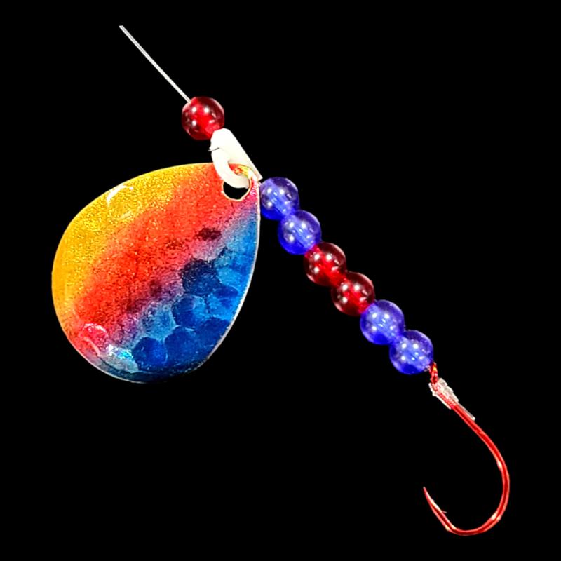 Bago Lures Metallic Superman Walleye Whisperer Spinner Rig.