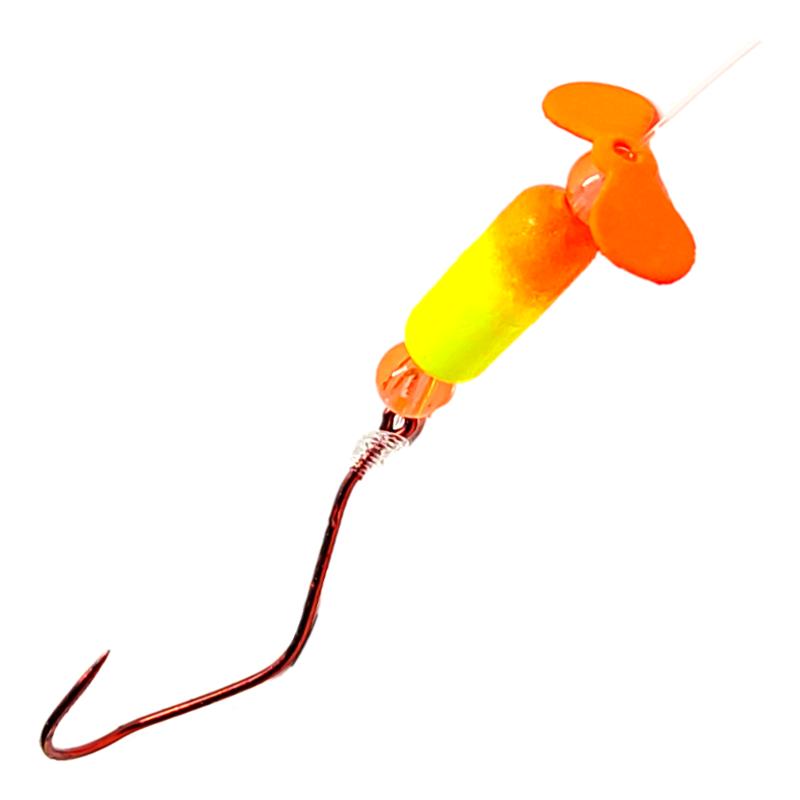 Bago Lures Orange Floating Slow Death Propeller Rig.
