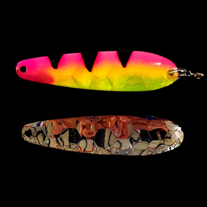 Pink Antifreeze Dragon Slow Death Whisperer Spoon Harness with silver back.