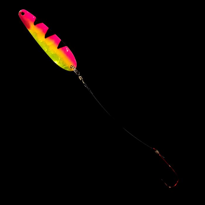 Bago Lures Pink Antifreeze Dragon Slow Death Whisperer Spoon Harness.