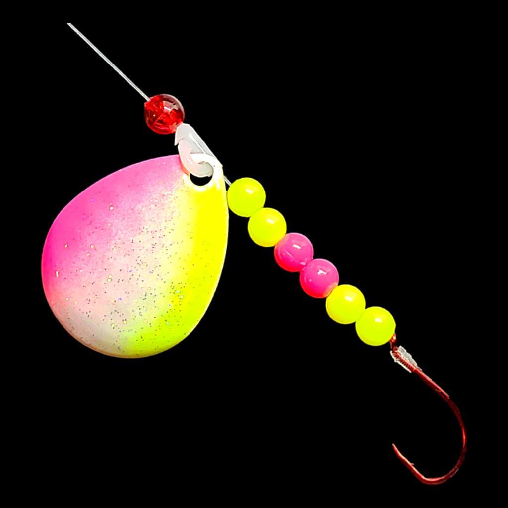 Pink Bee Rigs Pink Lemonade Walleye Whisperer Spinner Rig โ Bago Lures