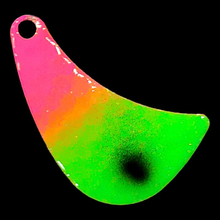 Bago Lures Pink Lime Attack Walleye Whisperer Hatchet Spinner Blade.