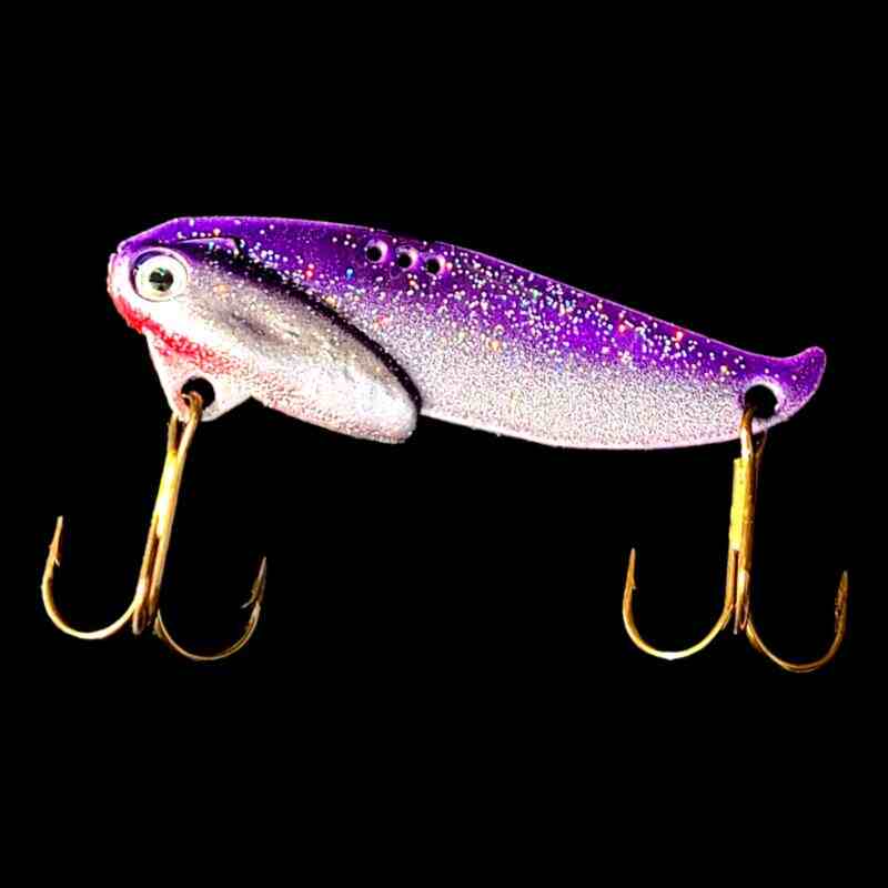 Bago Lures Purple Chrome Blade Bait.