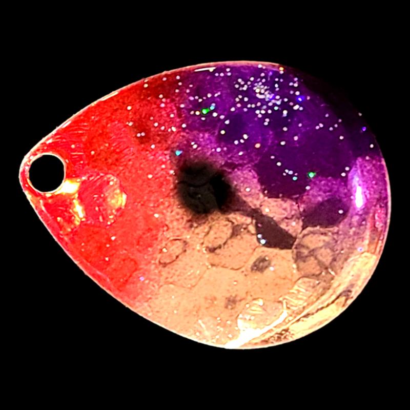 Bago Lures Purple Clown Walleye Whisperer Deep Cup Colorado Blade.