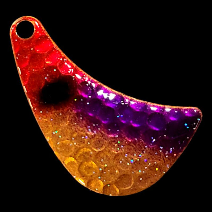 Bago Lures Purple Clown Walleye Whisperer Hatchet Spinner Blade.