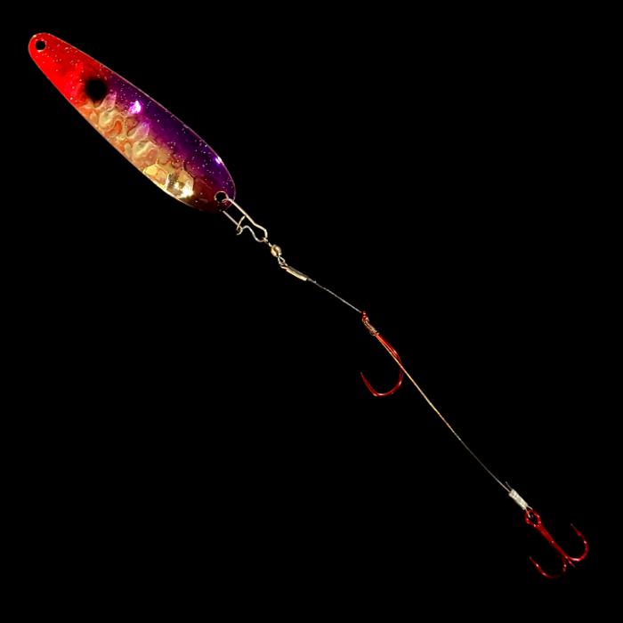 Bago Lures Purple Clown Crawler Dancer Spoon Harness.