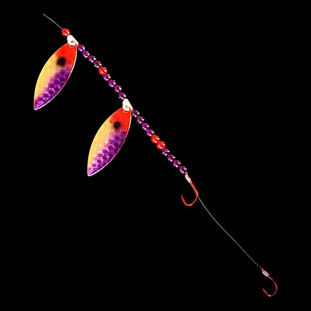 Bago Lures Tandem Willow Leaf Blade Crawler Harness.