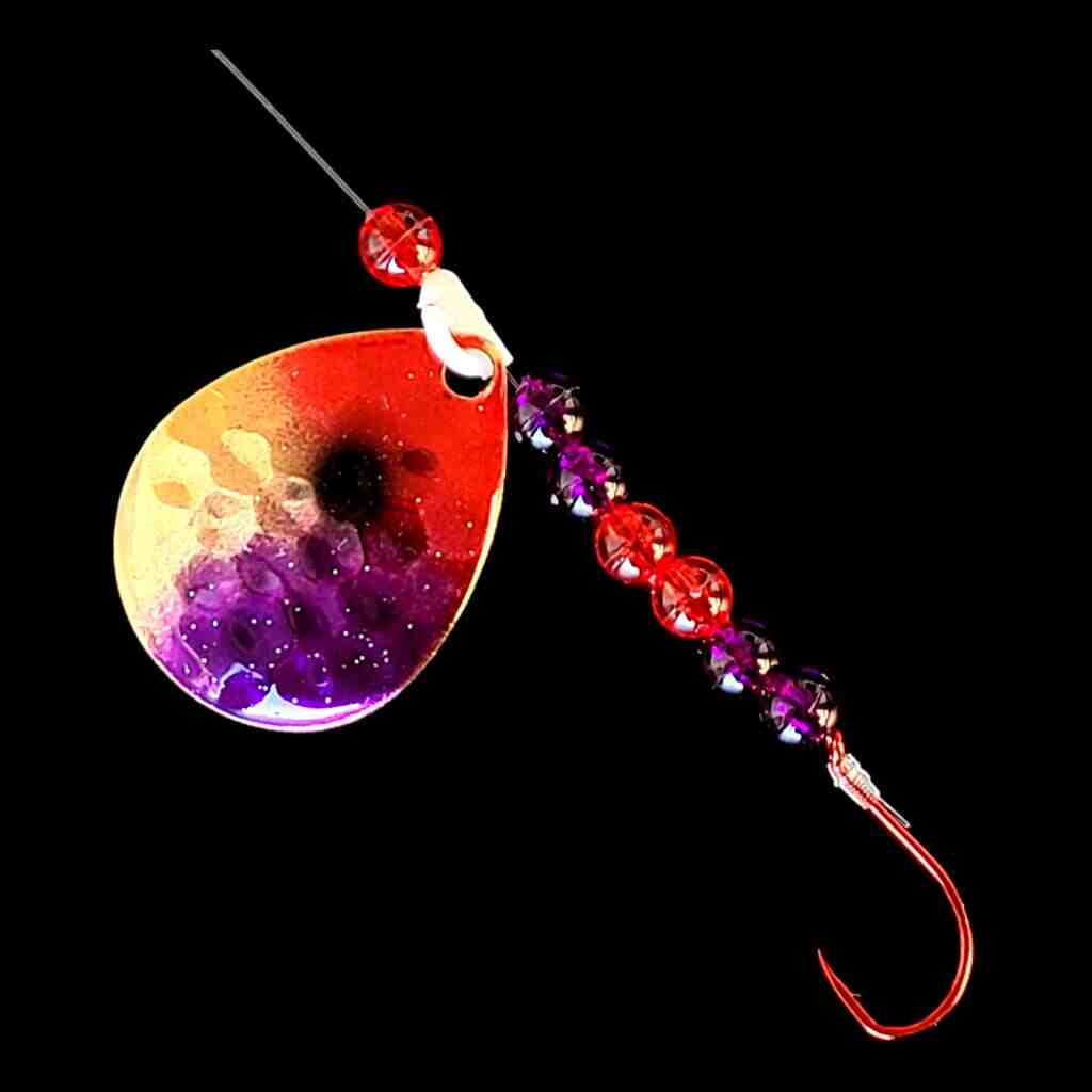 Bago Lures Purple Clown Walleye Spinner Rig.