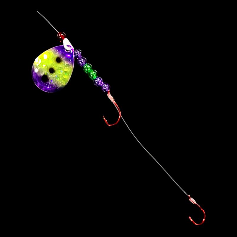 Bago Lures Purple Freeze Walleye Whisperer Crawler Harness.