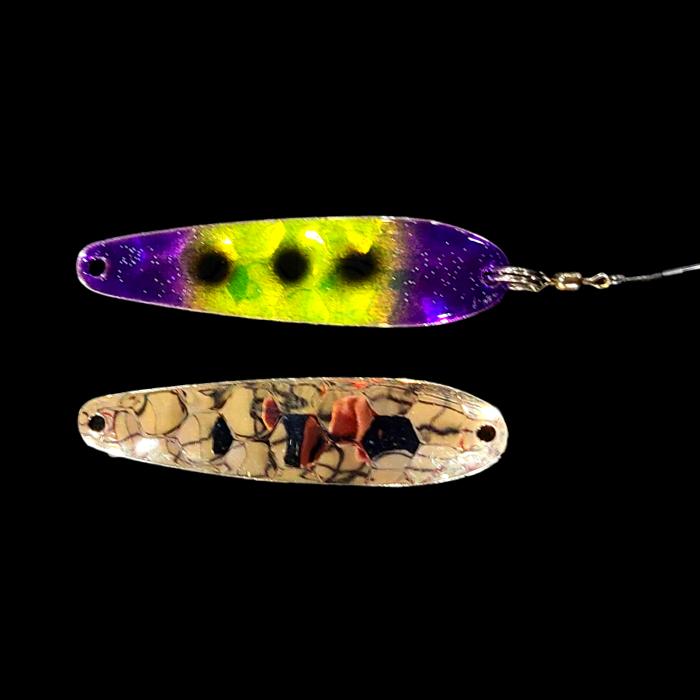 Purple Freeze Slow Death Whisperer Spoon Harness with silver back.