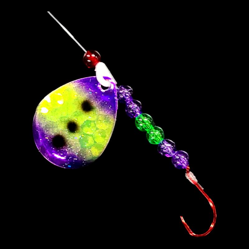 Bago Lures Purple Freeze Walleye Whisperer Spinner Rig.
